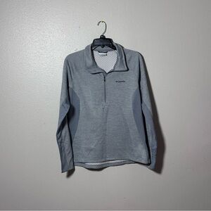 Columbia Men Gray Half Zip Sweatshirt Sweater Size Large
